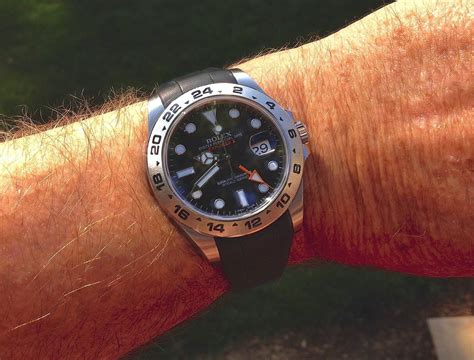 rolex explorer 2 rubber straps